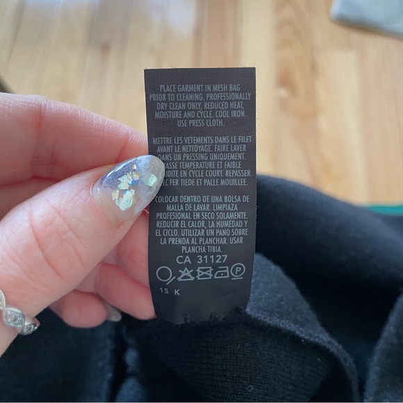 Donna Karan Black Cashmere Back Sheath Midi First Layer Strapless Dress NWT XL - Picture 10 of 11